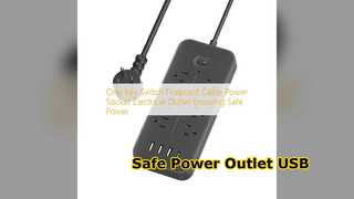 Ασφαλής πρίζα ρεύματος με πρίζα επέκτασης USB