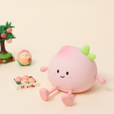 Τελευταία Cute Peach Σιλικόνη νυχτερινό φως επαναφορτιζόμενη προστασία των ματιών πλάι στο κρεβάτι λάμπα για το υπνοδωμάτιο του μωρού πολύχρωμο peach νυχτερινό φωτισμό