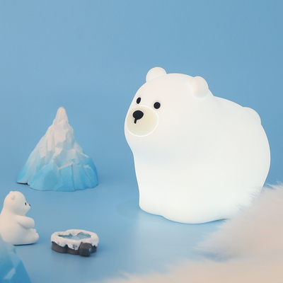 OEM Led Cute Cartoon Silicone Bear Sleep Lamp Usb επαναφορτιζόμενο νυχτερινό λαμπτήρα υπνοδωμάτιο μωρού Νυχτερινό φως πλάι στο κρεβάτι