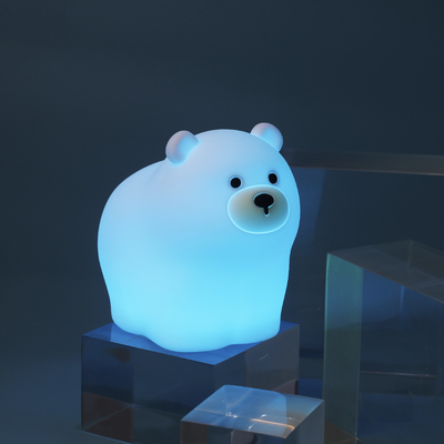 OEM Led Cute Cartoon Silicone Bear Sleep Lamp Usb επαναφορτιζόμενο νυχτερινό λαμπτήρα υπνοδωμάτιο μωρού Νυχτερινό φως πλάι στο κρεβάτι