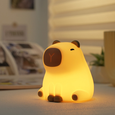 Δημιουργικό Capybara LED νυχτερινό φως Cute Σιλικόνη Πλακέτο Πλακέτο για το δωμάτιο των παιδιών έξυπνο σπίτι δώρο