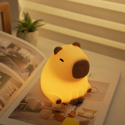 Δημιουργικό Capybara LED νυχτερινό φως Cute Σιλικόνη Πλακέτο Πλακέτο για το δωμάτιο των παιδιών έξυπνο σπίτι δώρο