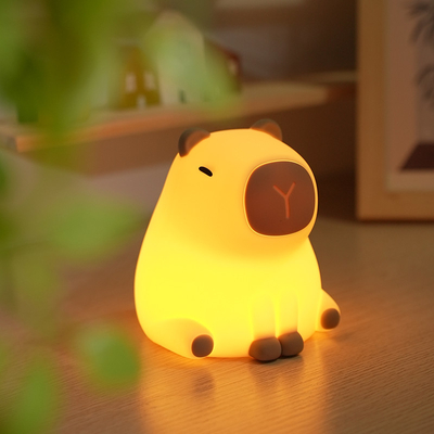 Δημιουργικό Capybara LED νυχτερινό φως Cute Σιλικόνη Πλακέτο Πλακέτο για το δωμάτιο των παιδιών έξυπνο σπίτι δώρο