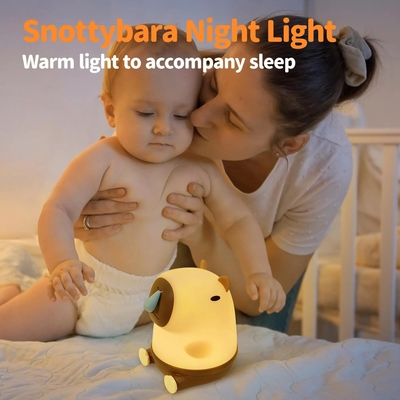 Δημιουργική διακόσμηση δωματίου LED Snottybara νυχτερινό φως USB επαναφορτιζόμενο καρτούν ζώο βρεφονηπιακό λαμπτήρα σελικόνης
