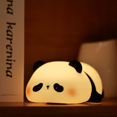 Σιλικόνη λάμπα Panda 1200mah Ευαίσθητο έλεγχο βρύσης ζεστό λευκό αναπνευστικό φως φορητό LED USB επαναφορτιζόμενο νυχτερινό φως