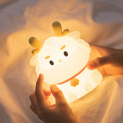 LED USB επαναφορτιζόμενο Dimming Dragon Touch Καρτούν Καλή διακόσμηση κρεβατοκάμαρας Σιλικόνιο baby loung Table Lamp νυχτερινό φως