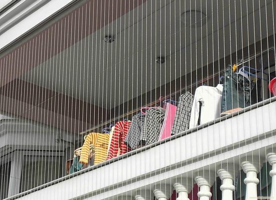 Μαύρο αόρατο μπαλκόνι grille 316 σύρμα 12 1 και νάιλον επίστρωση 2.0mm