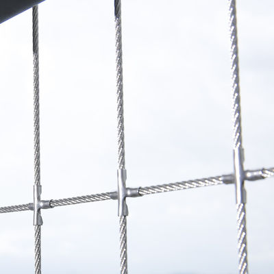 2.0mm 316 Ατσάλινο σύρμα πολυώροφο κτίριο Βαλκόνι/Παράθυρο Αόρατη Σωτήριος Διάφραξη