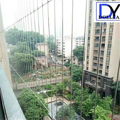 Αόρατη σχάρα από ανοξείδωτο χάλυβα 316 με σύρμα 2.0mm, νάιλον επίστρωση και απόσταση σύρματος 5cm