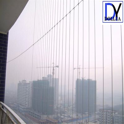 Αόρατη σχάρα από ανοξείδωτο χάλυβα 316 με απόσταση σύρματος 5cm για εύκολη διαφυγή σε περίπτωση πυρκαγιάς