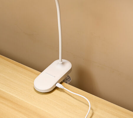 Εμπορικό Παιδιά Σύγχρονο LED Δισκόφωνας λαιμό Clip-On Touch Control USB επαναφορτιζόμενο Λευκό νυχτερινό φως για τη μελέτη των φοιτητών