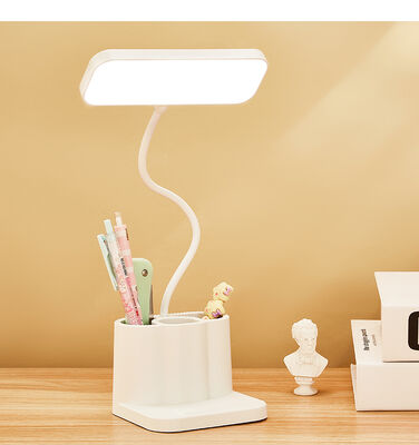 1 PC LED Desk Lamp Including Sleeper Light Flexible Arm Adjustable Brightness Ideal for Office Study and Home Workspace