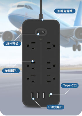 Φορητή πρίζα τροφοδοσίας επιτραπέζιου τραπεζιού με έξοδο USB 5V 2.4A
