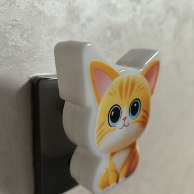 Pluggable enchufe de pared de plástico linda luz nocturna fuente de luz suave diseñada para dormitorios