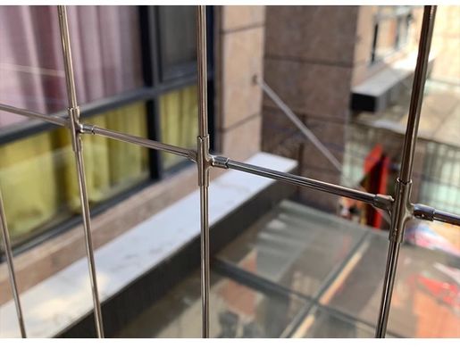 Προσαρμόσιμη σχάρα ασφαλείας μπαλκόνι κατασκευασμένη από χάλυβα δομή σύρματος 316 βαθμού και σύρματος κατασκευή 316 σύρματος 3 7 με επιφάνεια τεφλόνου 2.0mm