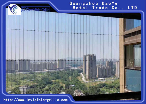 Σκληραγωγημένο ανοξείδωτο 1.5mm αόρατα κάγκελα μπαλκονιών