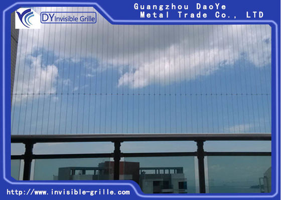 Υψηλή άνοδος που χτίζει τα γκρίζα αόρατα κάγκελα ασφάλειας 6m #316 για το μπαλκόνι