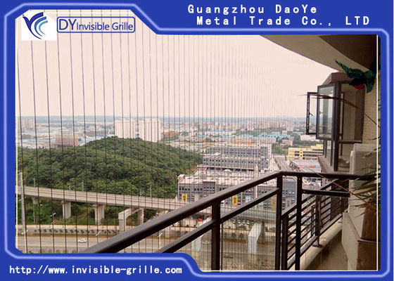 Εξωτερικό σχεδιάγραμμα 6m αργιλίου ασφάλειας αόρατη σχάρα μπαλκονιών